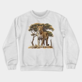 Leopard Design Crewneck Sweatshirt